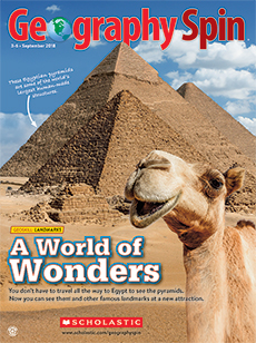 A world of Wonders Geography Spin magazine.